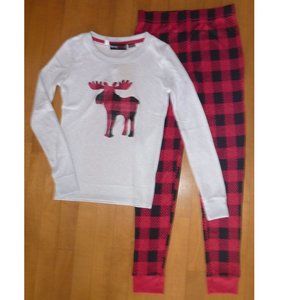 Toddler Boys Girls Merry Lane Buffalo Check MOOSE Pajamas 3T Christmas NWT